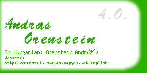 andras orenstein business card
